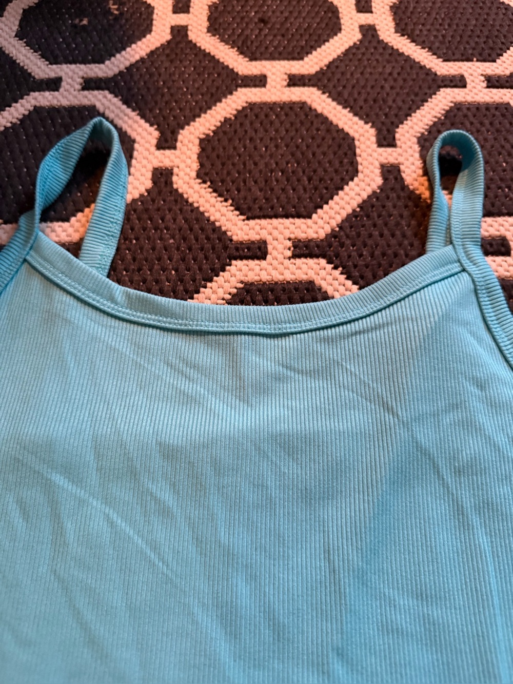 NOBO Ribbed Camisole Tank Top in Aqua Teal